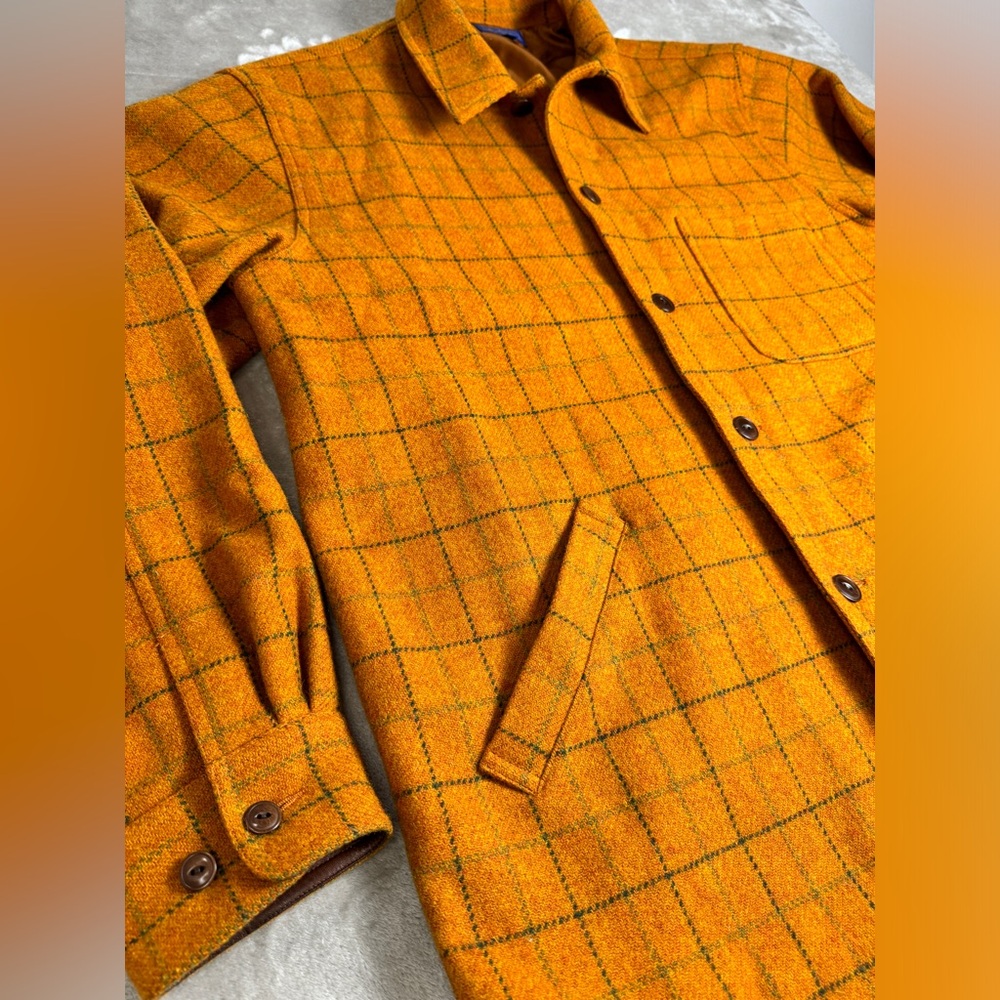 J. McLaughlin Orange Windowpane Wool Jacket - Picture 2 of 10